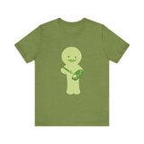 Smiski Painting Tee, Cartoon Character Shirt, Kawaii Apparel