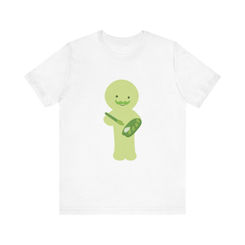 Smiski Painting Tee, Cartoon Character Shirt, Kawaii Apparel