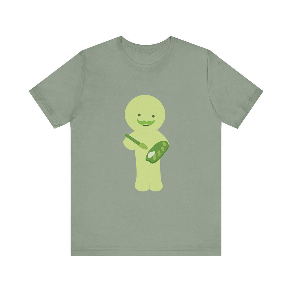 Smiski Painting Tee, Cartoon Character Shirt, Kawaii Apparel