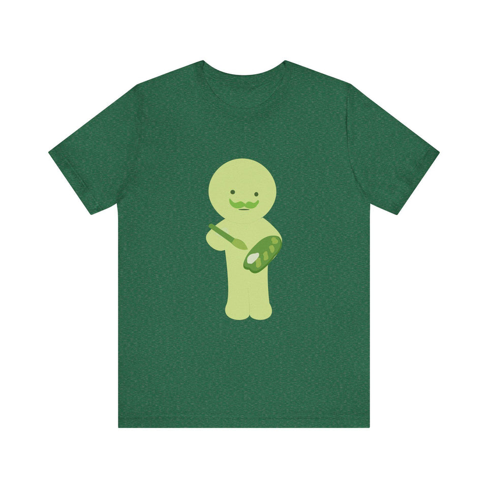 Smiski Painting Tee, Cartoon Character Shirt, Kawaii Apparel