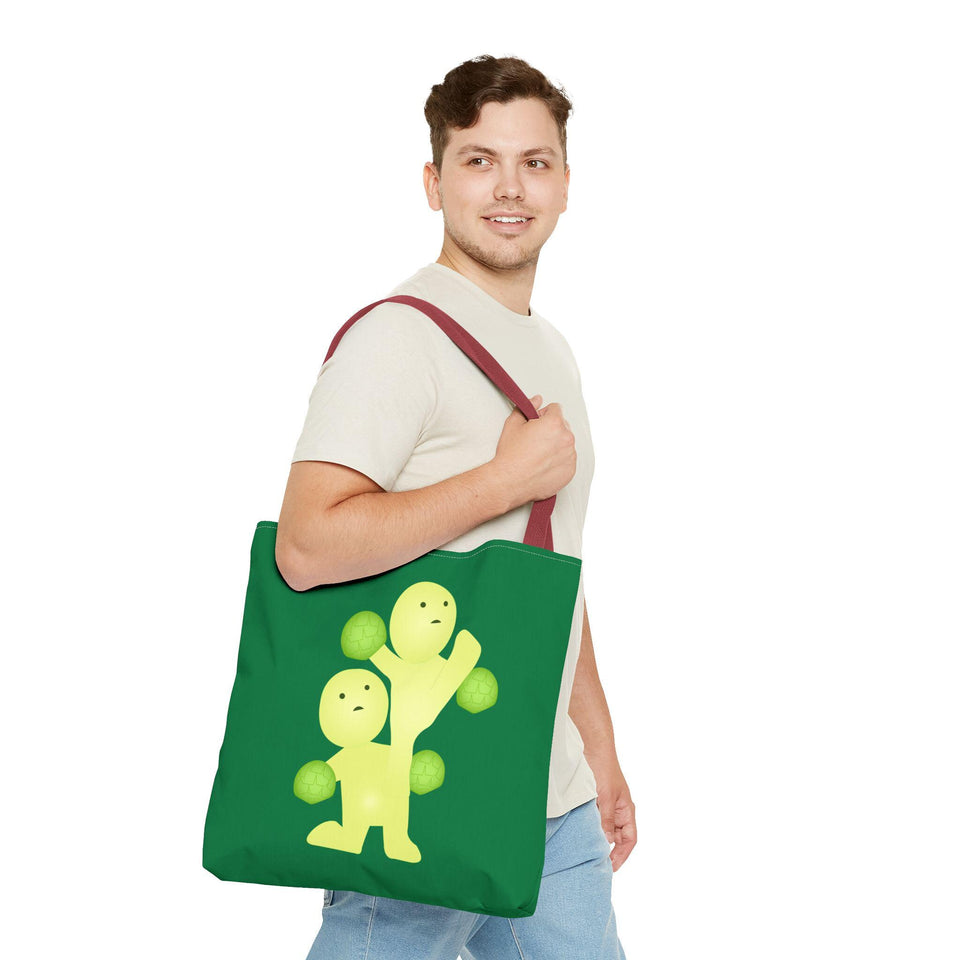 Smiski Design Tote Bag: Kawaii Japanese Character, Reusable Polyester Grocery Bag