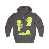 Smiski Zip Up Hoodie, Kawaii Japanese Character Sweatshirt