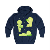 Smiski Zip Up Hoodie, Kawaii Japanese Character Sweatshirt