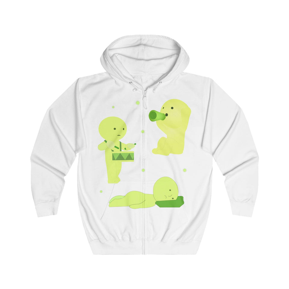 Smiski Zip Up Hoodie, Kawaii Japanese Character Sweatshirt