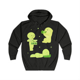 Smiski Zip Up Hoodie, Kawaii Japanese Character Sweatshirt