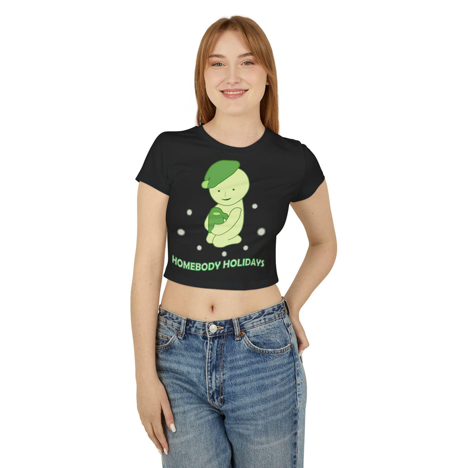 Smiski Baby Tee: Organic Cotton Graphic Print, Kawaii Apparel