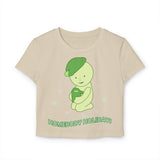 Smiski Baby Tee: Organic Cotton Graphic Print, Kawaii Apparel