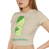 Smiski Baby Tee: Organic Cotton Graphic Print, Kawaii Apparel