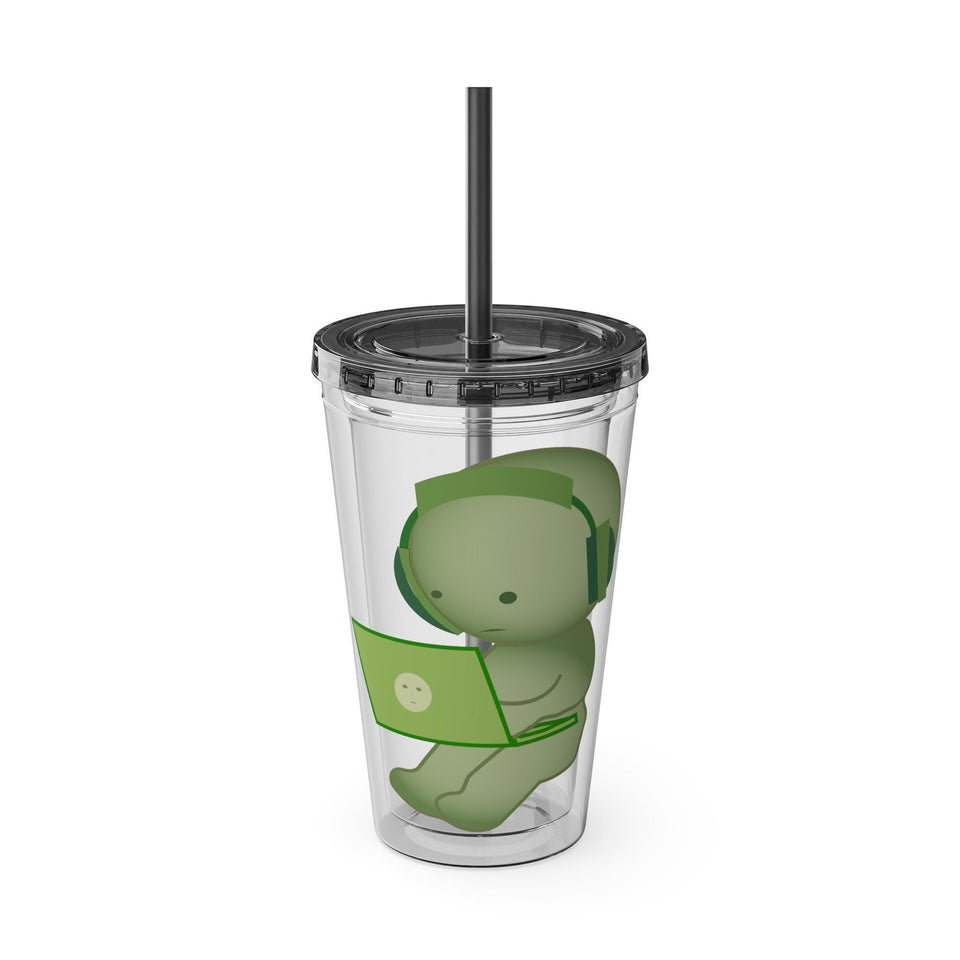 Sunsplash Smiski Tumbler, Character Acrylic Cup, 16oz
