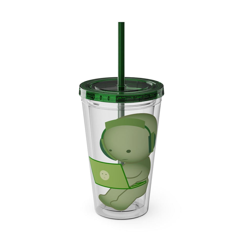 Sunsplash Smiski Tumbler, Character Acrylic Cup, 16oz