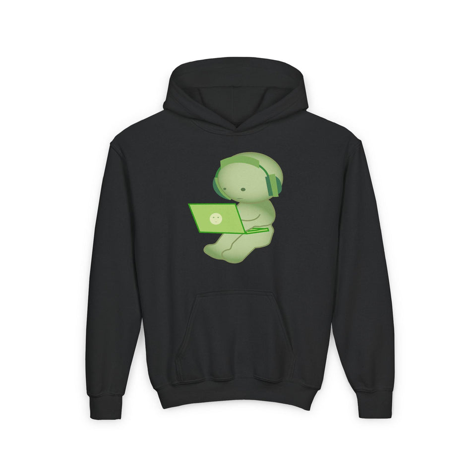 Smiski Youth Hoodie - Kawaii Design, Embroidered Pullover