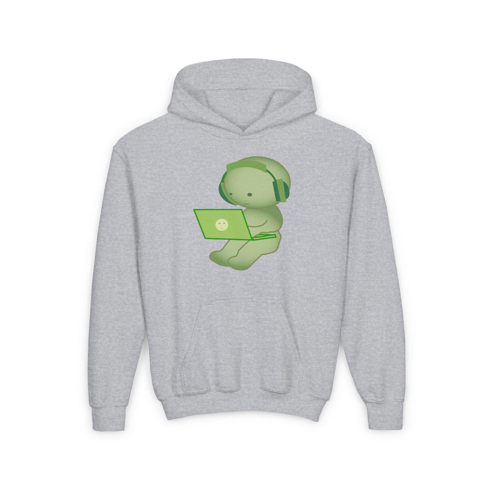 Smiski Youth Hoodie - Kawaii Design, Embroidered Pullover