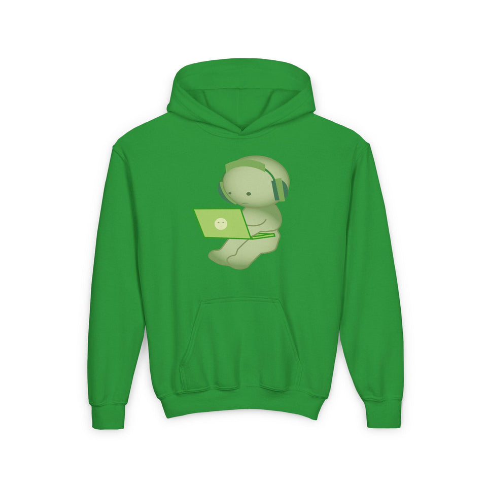 Smiski Youth Hoodie - Kawaii Design, Embroidered Pullover
