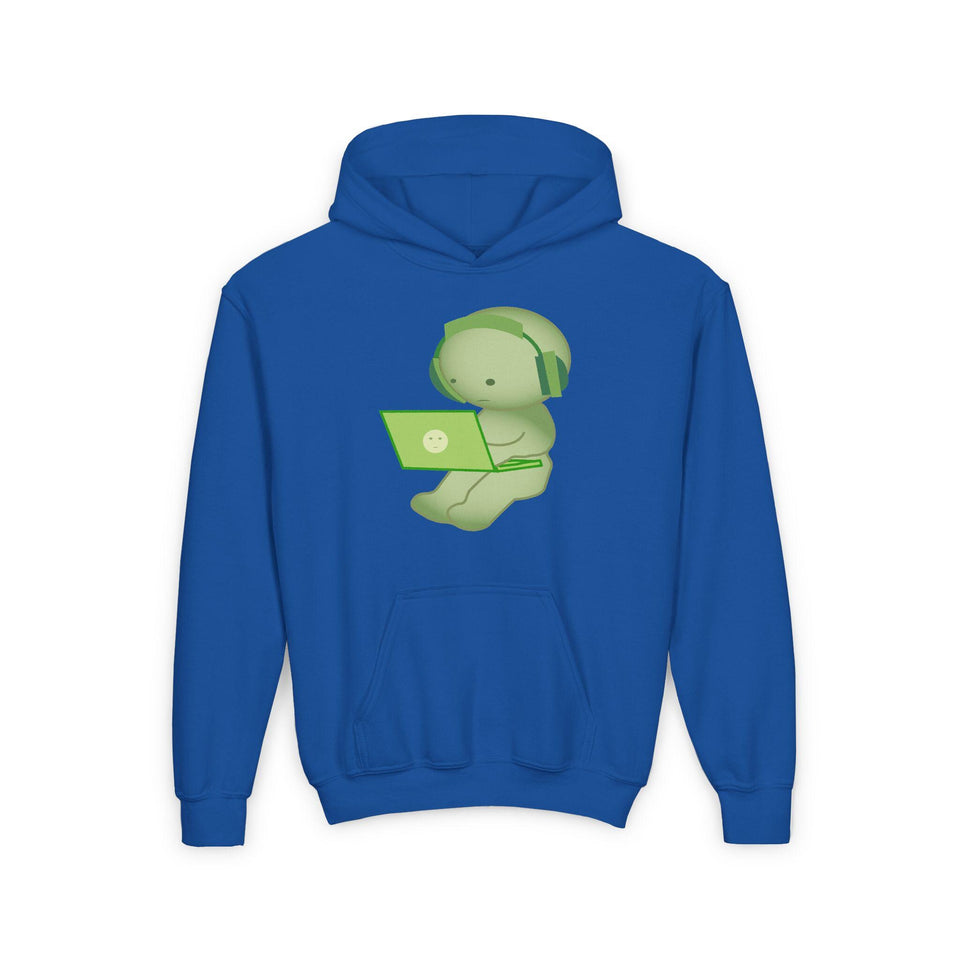 Smiski Youth Hoodie - Kawaii Design, Embroidered Pullover