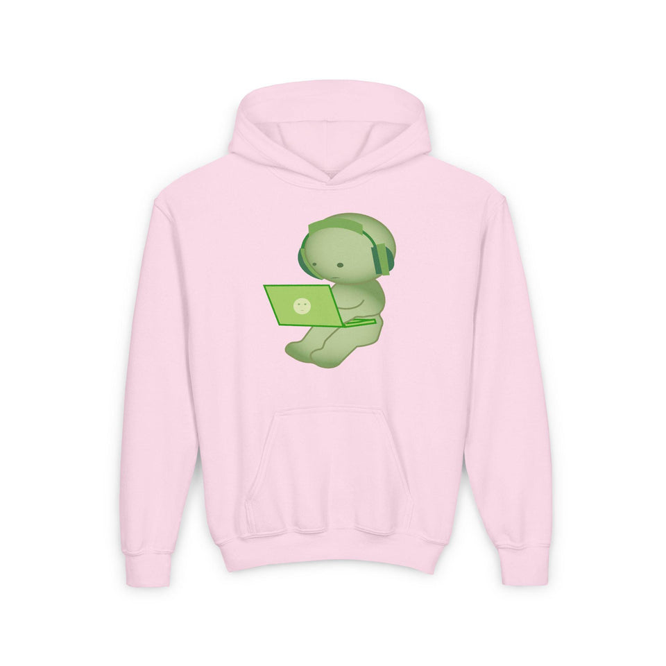 Smiski Youth Hoodie - Kawaii Design, Embroidered Pullover