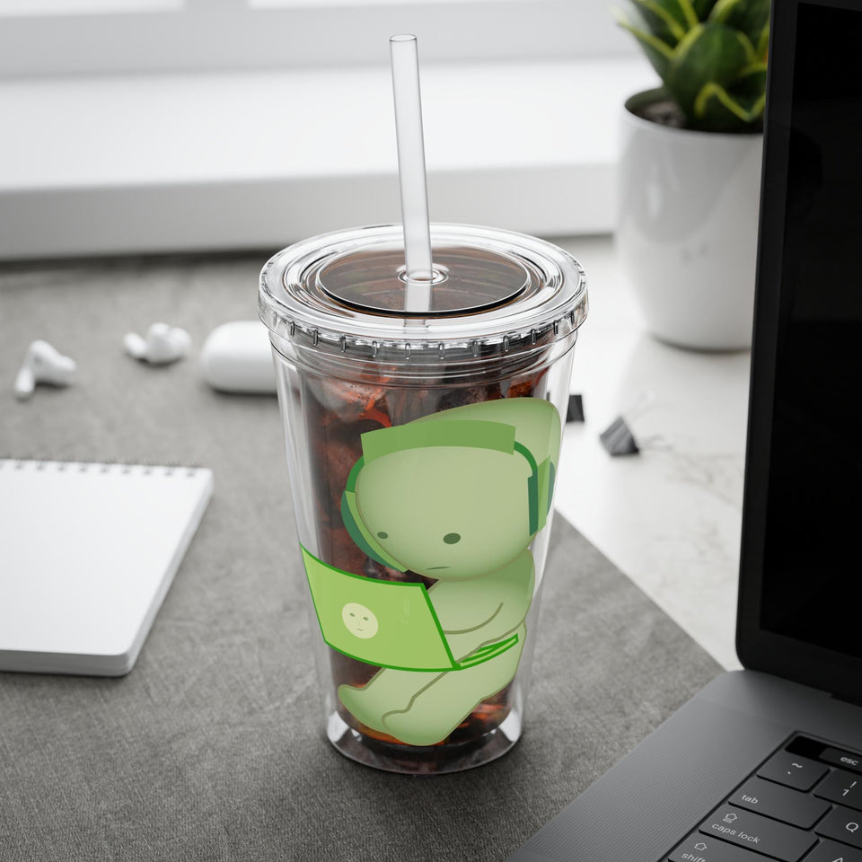 Sunsplash Smiski Tumbler, Character Acrylic Cup, 16oz