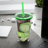 Sunsplash Smiski Tumbler, Character Acrylic Cup, 16oz