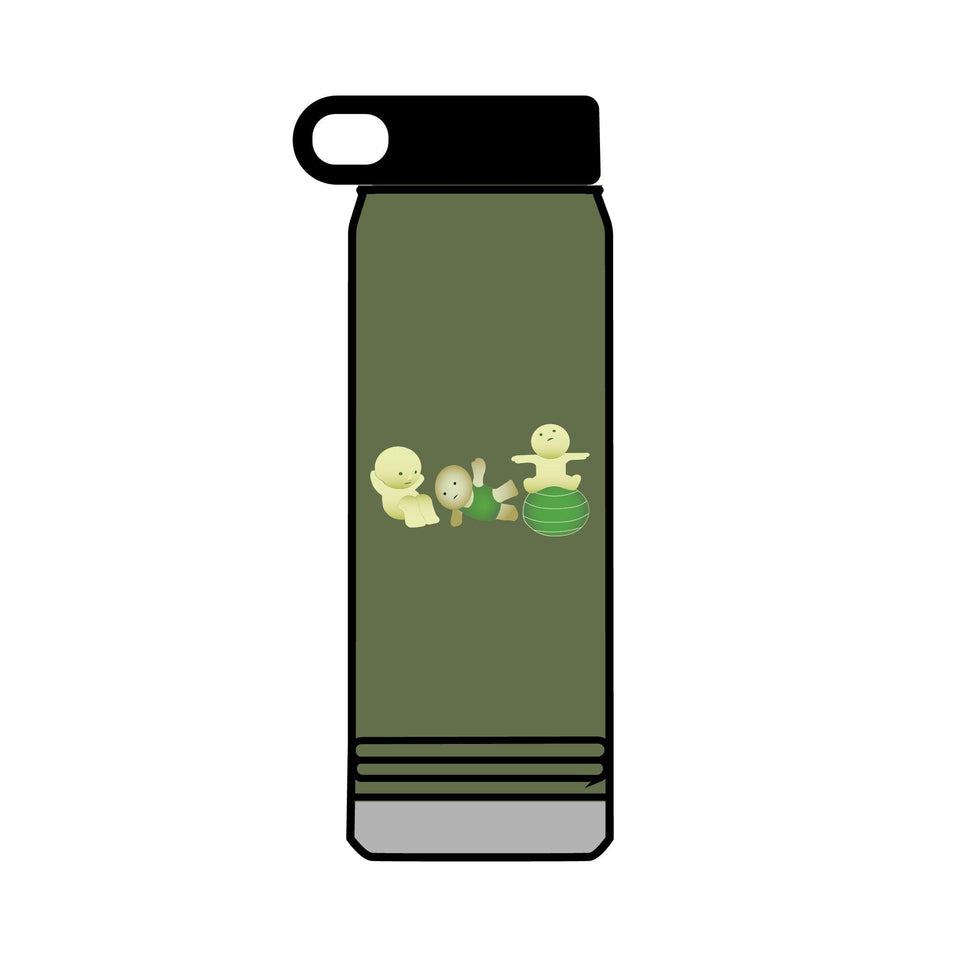 Smiski Design Water Bottle, 32oz Stainless Steel, Leakproof