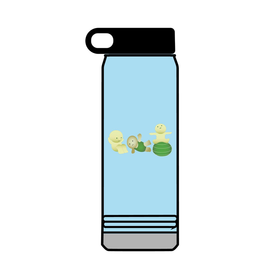 Smiski Design Water Bottle, 32oz Stainless Steel, Leakproof