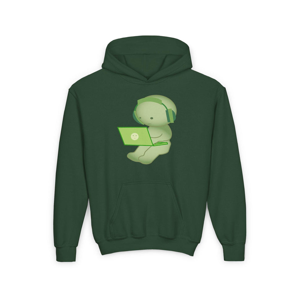 Smiski Youth Hoodie - Kawaii Design, Embroidered Pullover