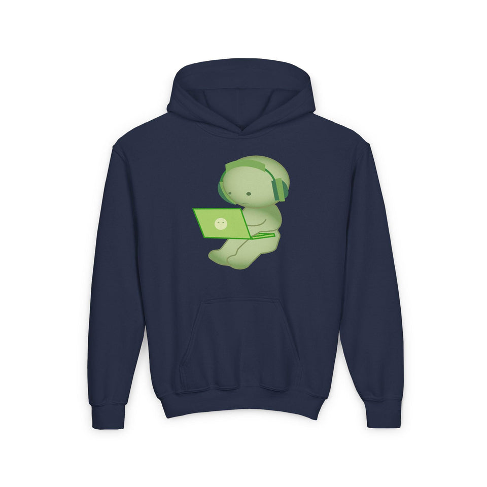Smiski Youth Hoodie - Kawaii Design, Embroidered Pullover