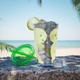 Smiski Tumbler with Straw: Playful Sunsplash Design, 16oz