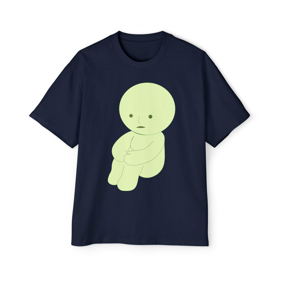Oversized Smiski Graphic Tee: Trendy Men's Fashion