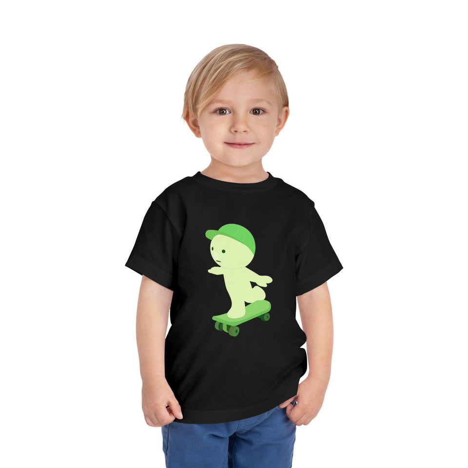 Smiski Skateboarding Tee: Kids Streetwear, 100% Cotton