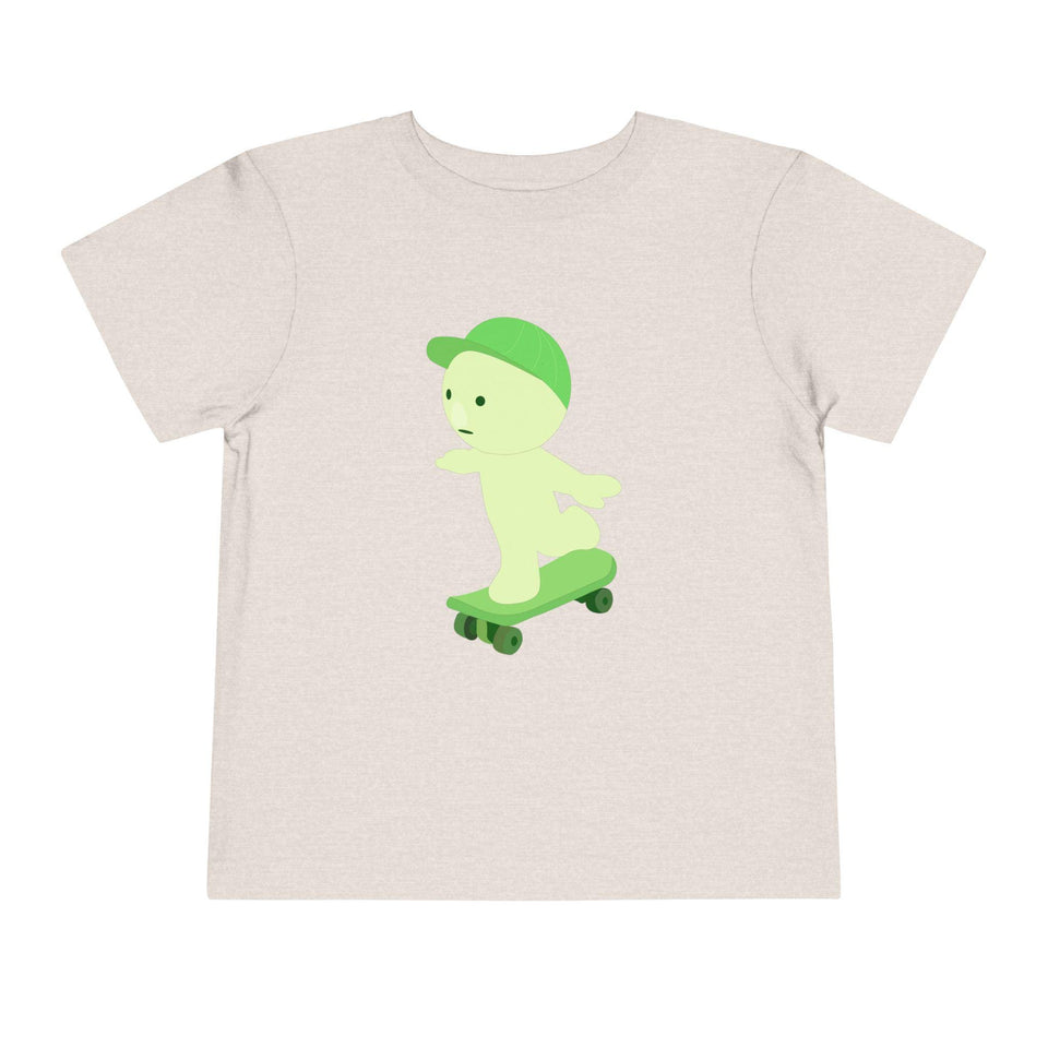 Smiski Skateboarding Tee: Kids Streetwear, 100% Cotton