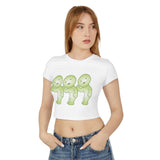 Cute Women's Baby Tee with smiski Design, Kawaii T-Shirt, Unique Graphic Tee, Funny Tee, Gift for Her, Fun Tee