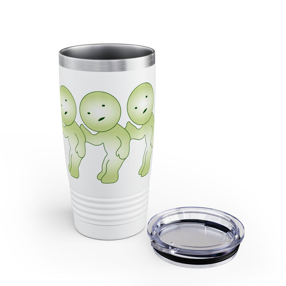 Smiski Tumbler: 20oz Ringneck Cup, Whimsical Character Design