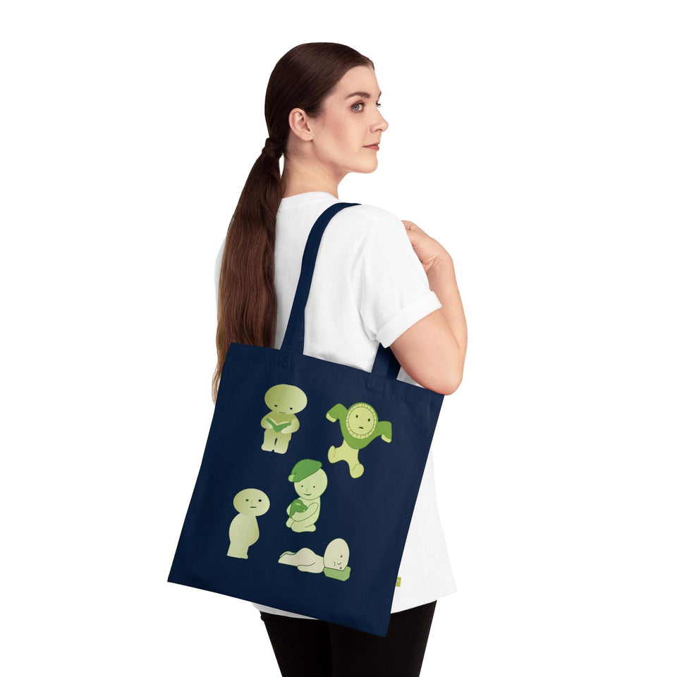 Smiski Organic Cotton Tote Bag – Quirky Character Design