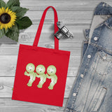 Smiski Design Organic Cotton Tote Bag: Eco-Friendly Reusable Shopping Bag