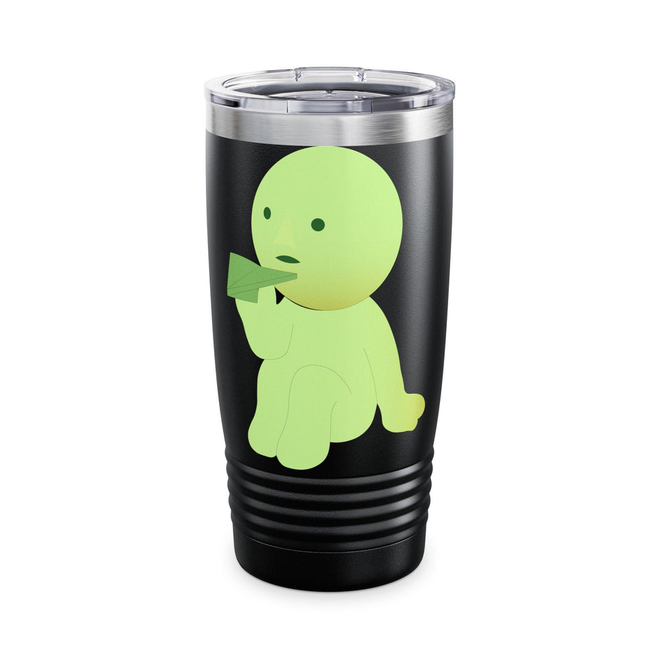 Smiski Ringneck Tumbler: Kawaii Design Travel Flask (20oz)