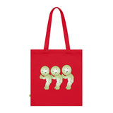 Smiski Design Organic Cotton Tote Bag: Eco-Friendly Reusable Shopping Bag