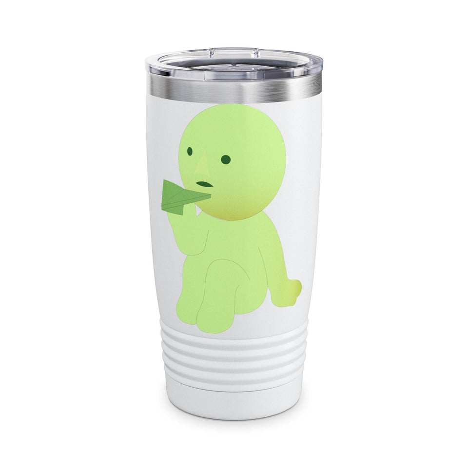 Smiski Ringneck Tumbler: Kawaii Design Travel Flask (20oz)
