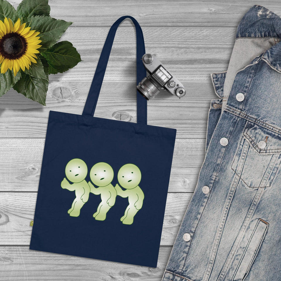 Smiski Design Organic Cotton Tote Bag: Eco-Friendly Reusable Shopping Bag