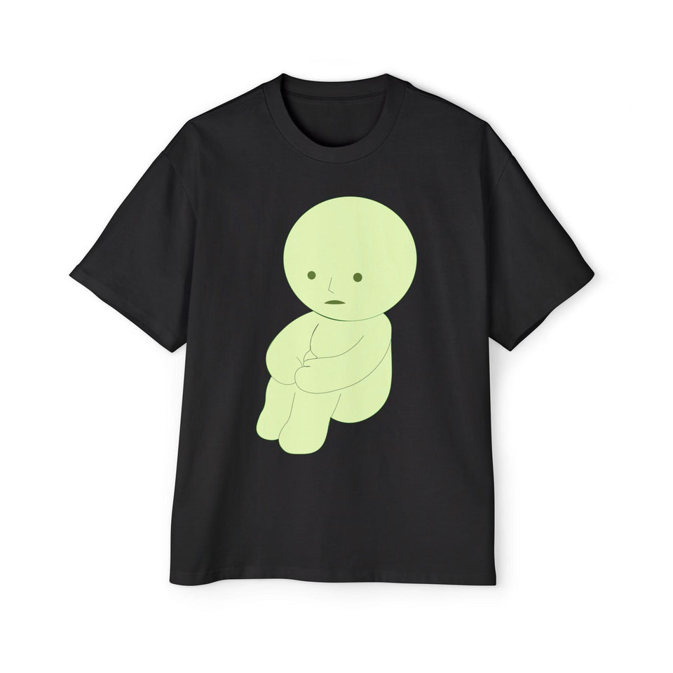 Oversized Smiski Graphic Tee: Trendy Men's Fashion