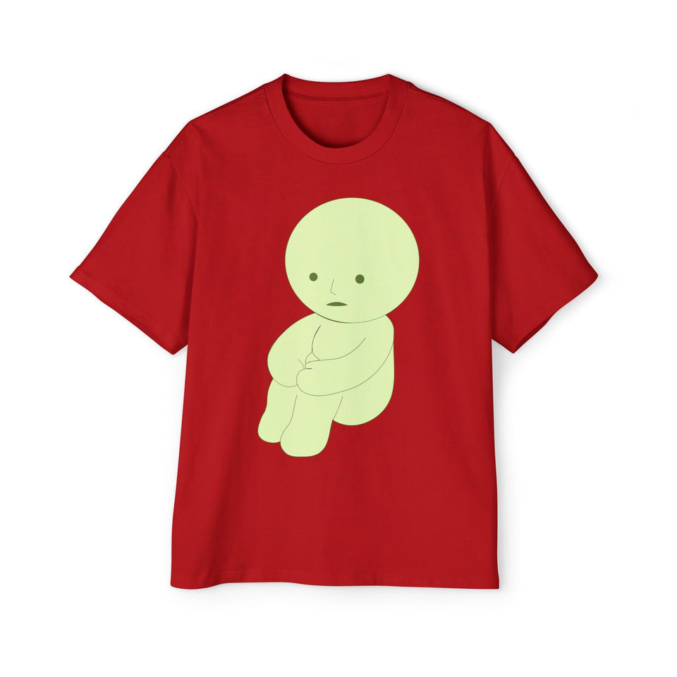 Oversized Smiski Graphic Tee: Trendy Men's Fashion