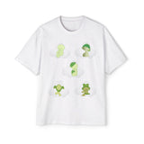 Smiski Cartoon Print T-Shirt, Oversized Carded Cotton Tee