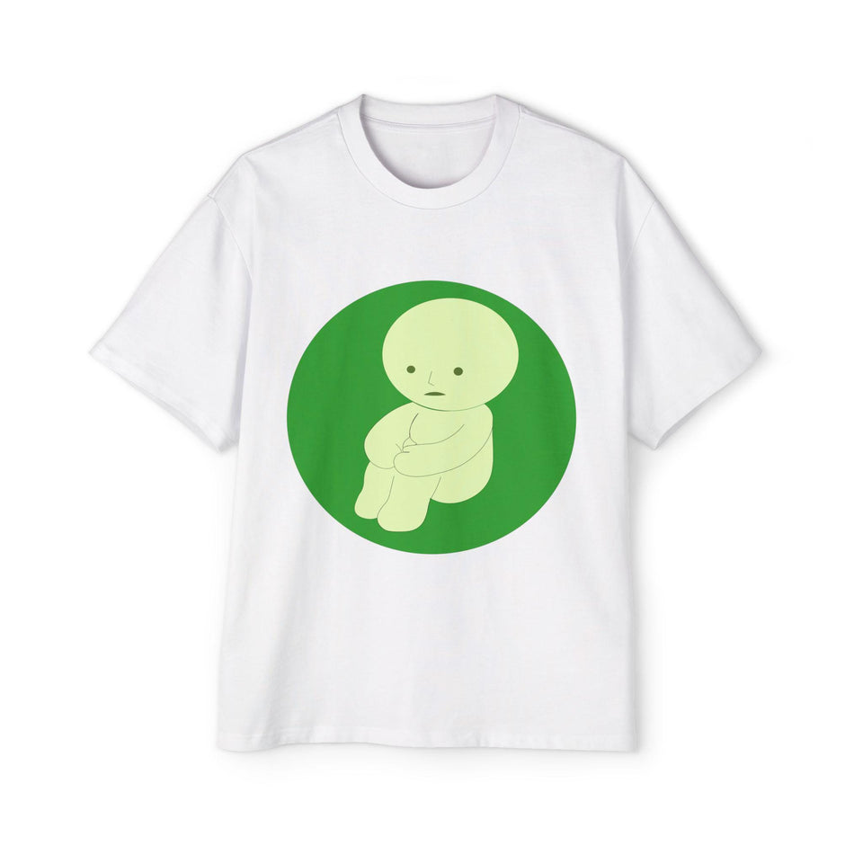 Oversized Smiski Graphic Tee, Quirky Cotton Shirt