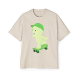 Oversized Smiski Graphic Tee, 100% Cotton Casual Streetwear
