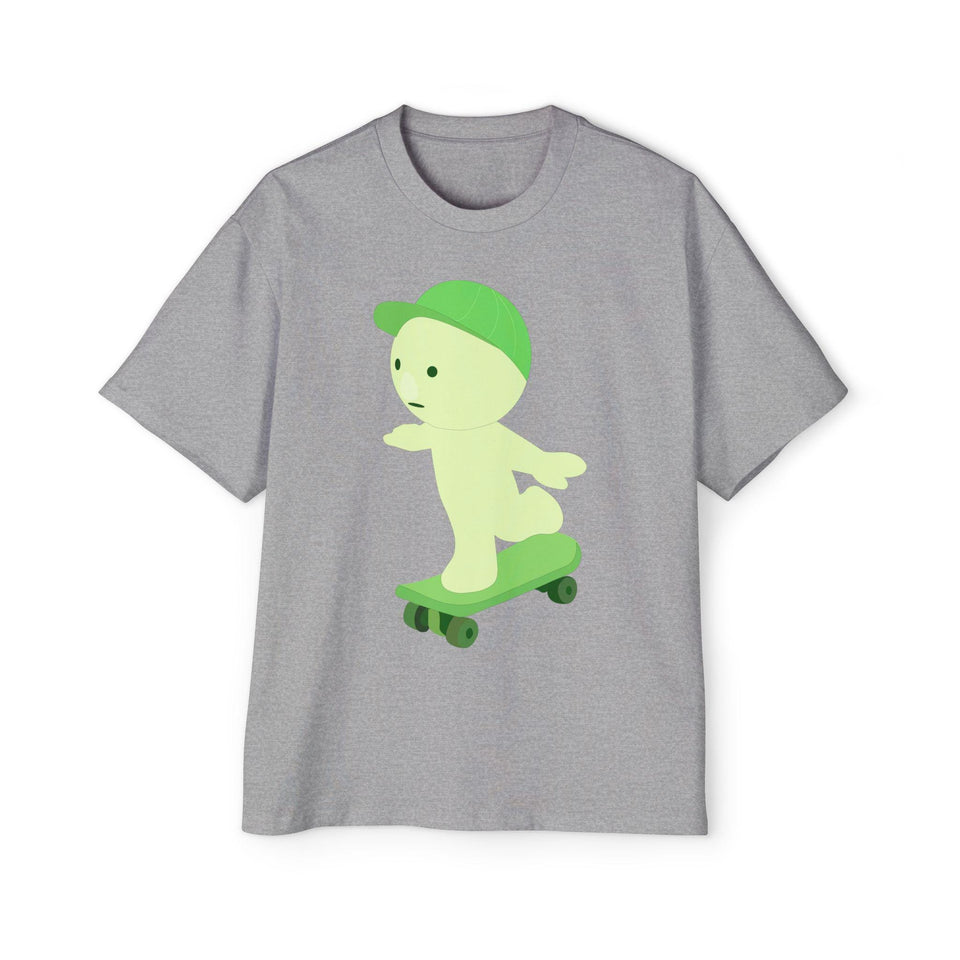 Oversized Smiski Graphic Tee, 100% Cotton Casual Streetwear