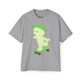 Oversized Smiski Graphic Tee, 100% Cotton Casual Streetwear