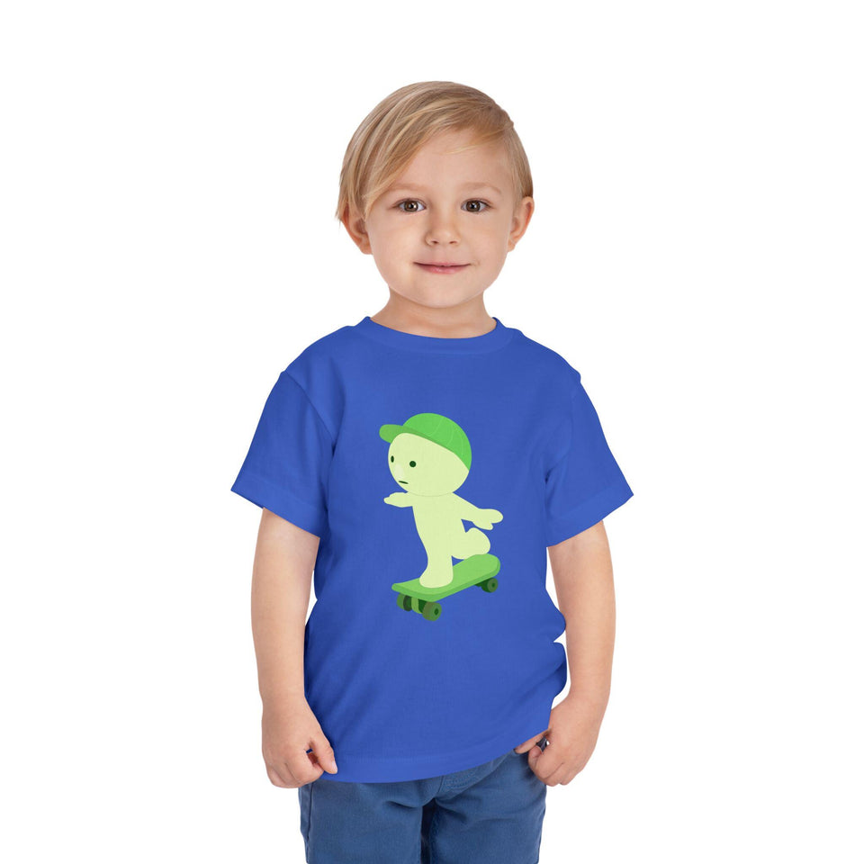 Smiski Skateboarding Tee: Kids Streetwear, 100% Cotton