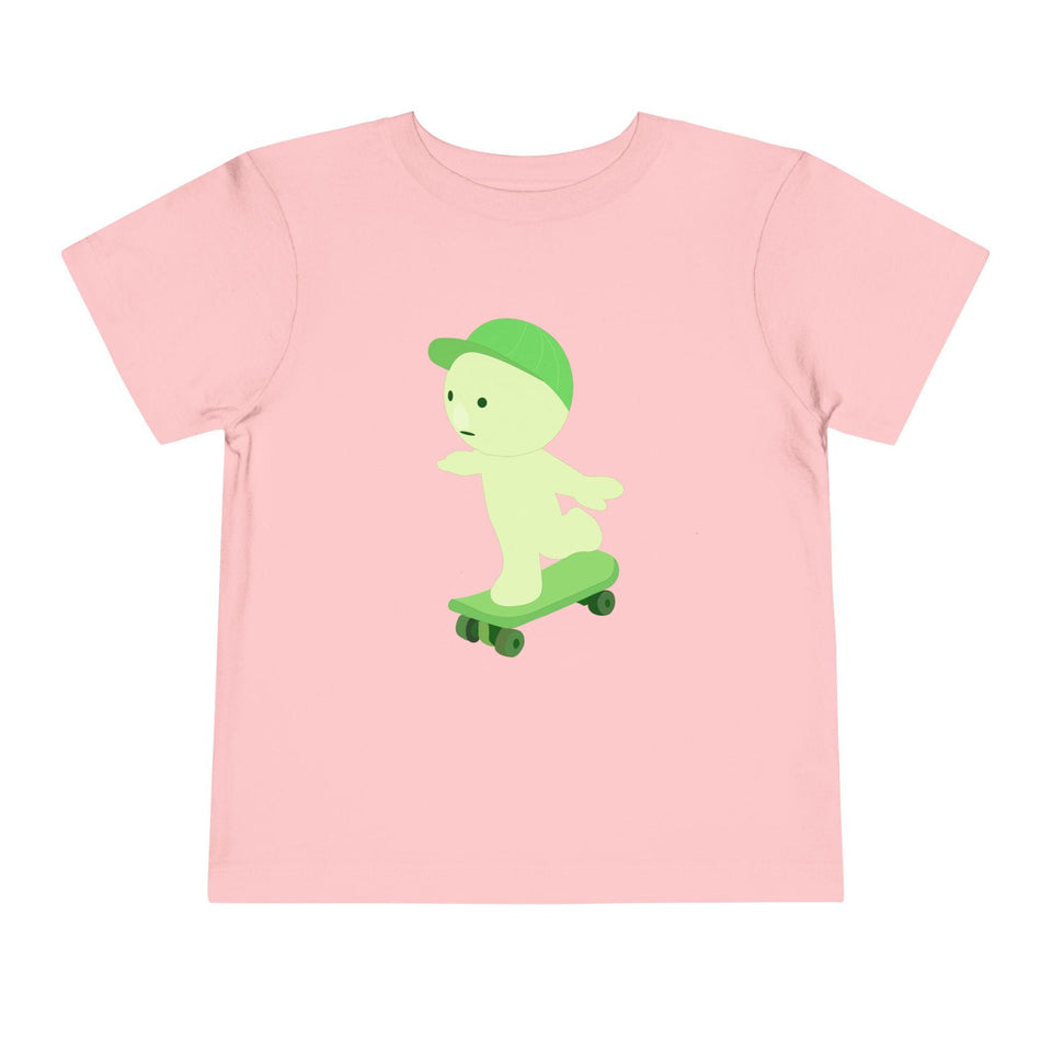 Smiski Skateboarding Tee: Kids Streetwear, 100% Cotton
