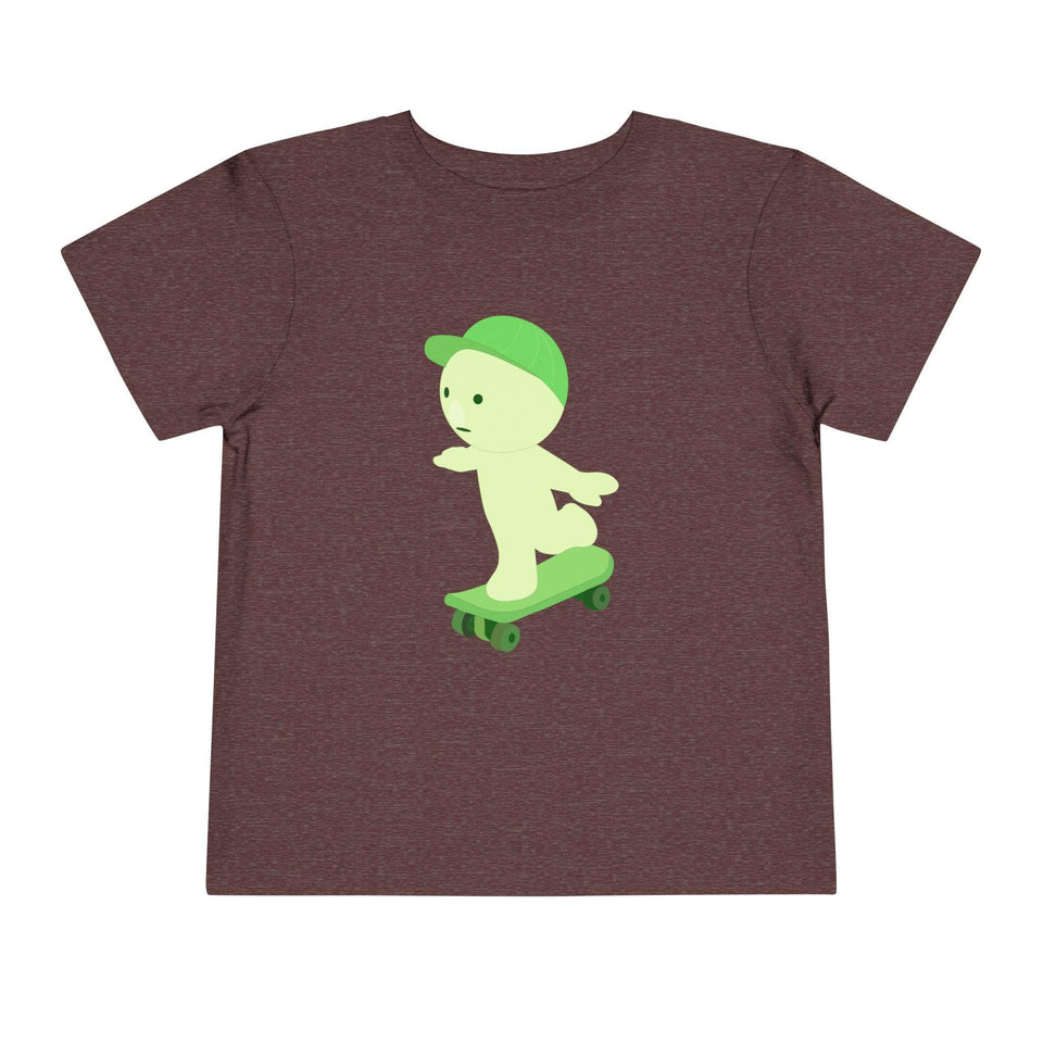Smiski Skateboarding Tee: Kids Streetwear, 100% Cotton