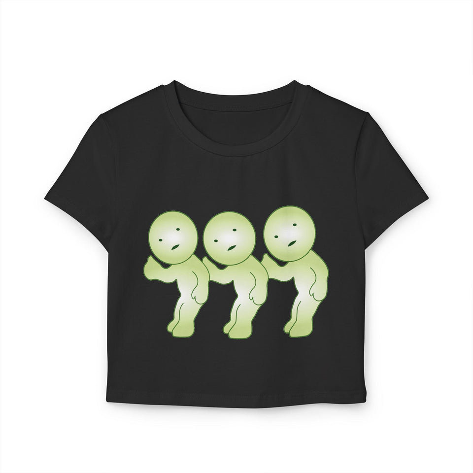 Cute Women's Baby Tee with smiski Design, Kawaii T-Shirt, Unique Graphic Tee, Funny Tee, Gift for Her, Fun Tee