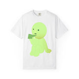 Smiski T-shirt: Garment-Dyed Cotton Tee with Kawaii Character