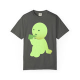 Smiski T-shirt: Garment-Dyed Cotton Tee with Kawaii Character